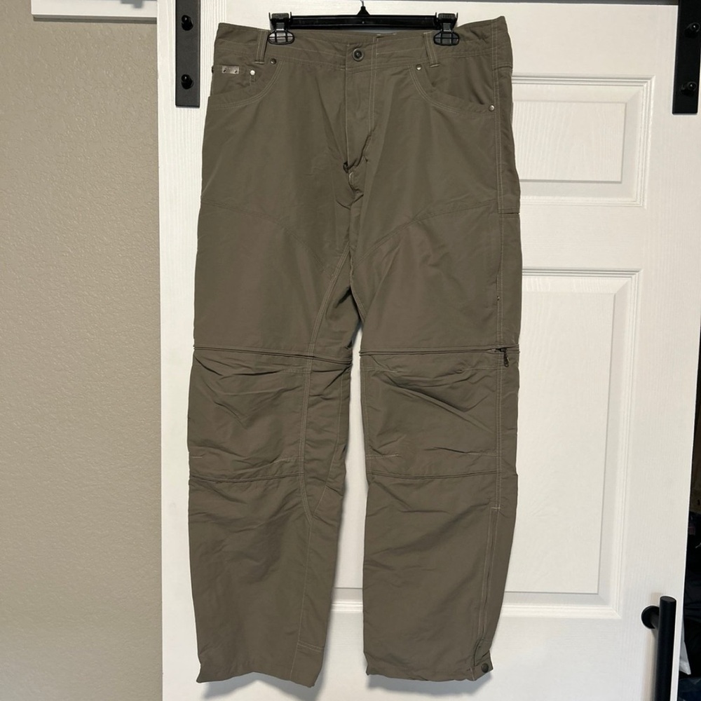 Kuhl Liberator Convertible Stealth Pants Convert Shorts Mens 36x32 Khaki Brown